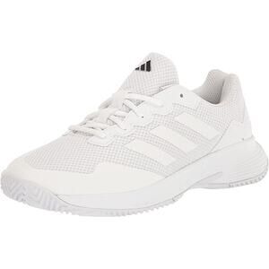 NWT adidas Men's Gamecourt 2.0 Tennis Sneaker, White/Matte Silver-Size 6.5